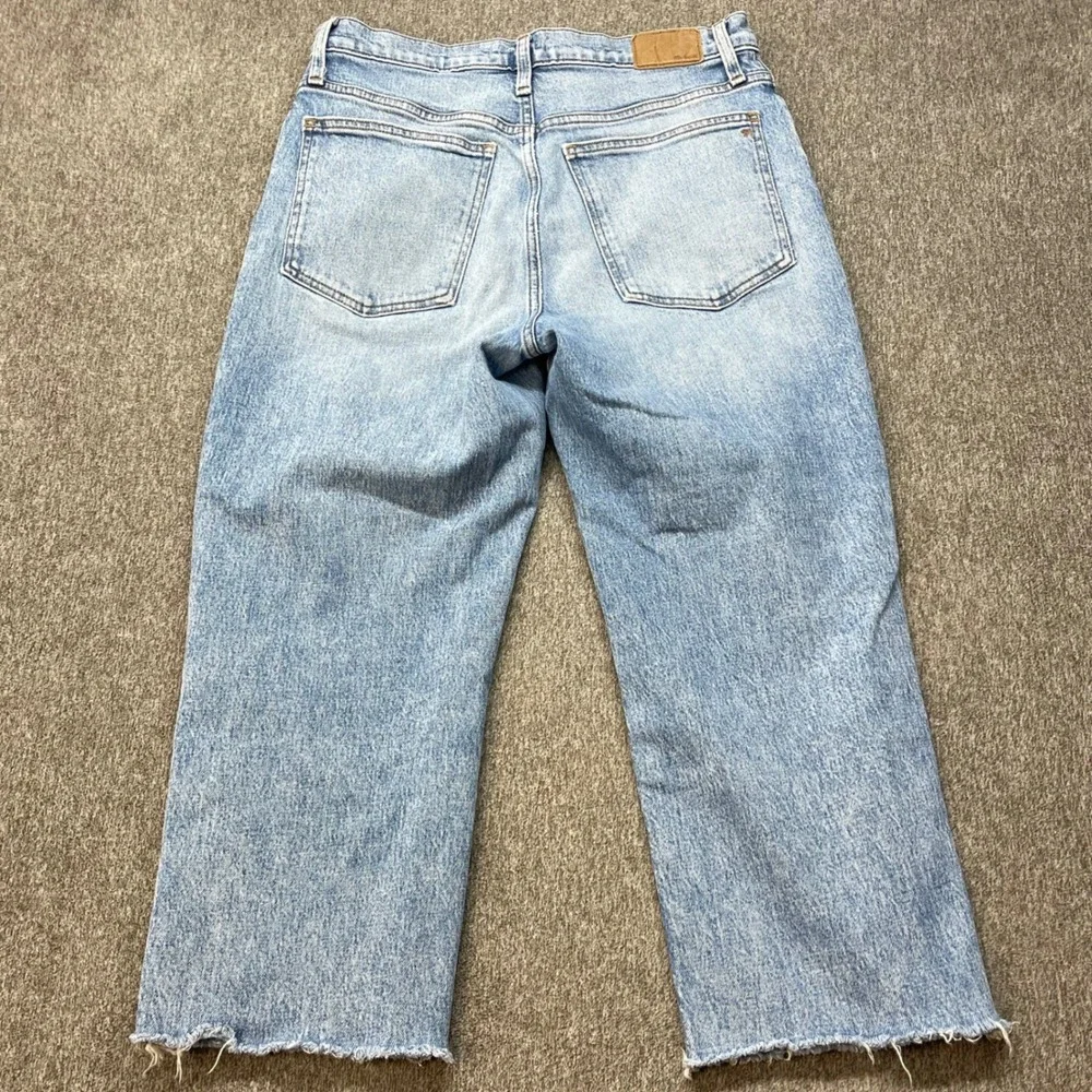 Madewell The Perfect Vintage Straight Jean Light Wash Distressed Size 30 cropped - Picture 10 of 11